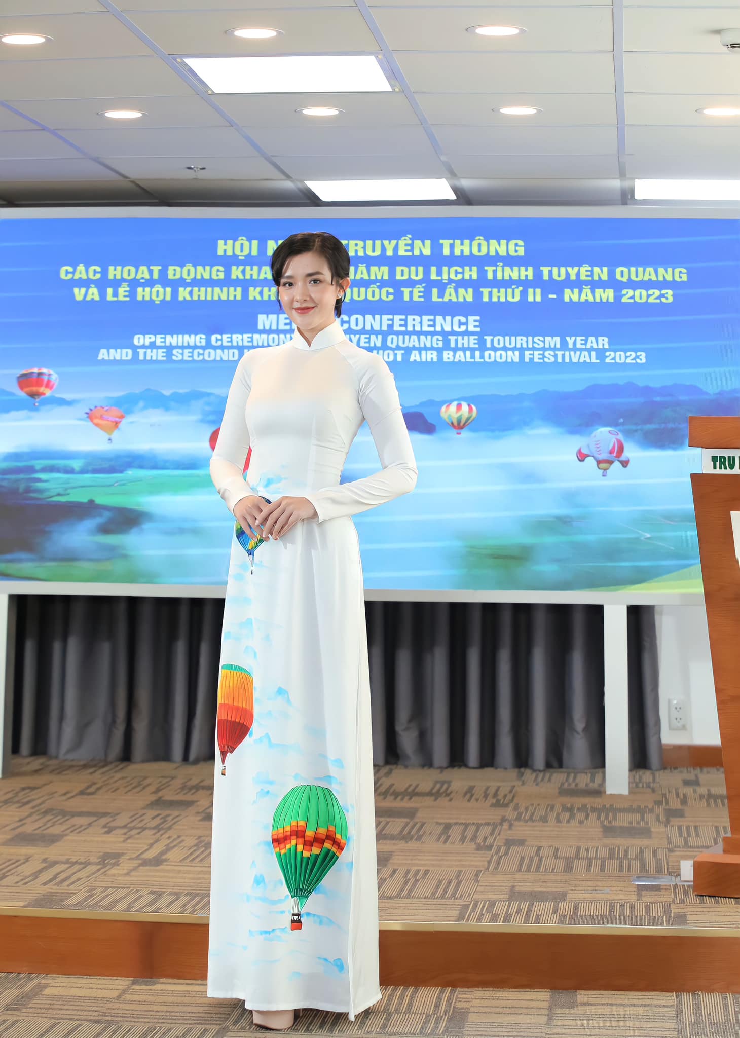 Á hậu Quản Trần Gia Hân – Đại sứ Lễ hội Khinh khí cầu quốc tế Tuyên Quang lần thứ II, năm 2023